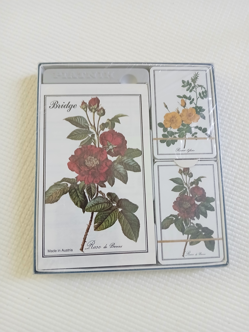 Vintage Bridge playing cards full set, Floral, Austria, new